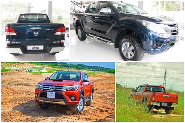 so sanh hilux mazda bt 50 2018 muaxegiatot vn 1 - So sánh Toyota Hilux 2.4E AT và Mazda BT-50 2WD AT 2.2L